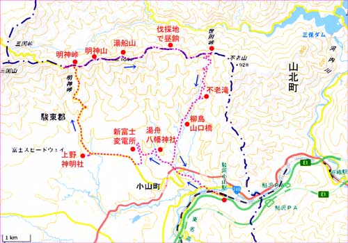 湯船山地図