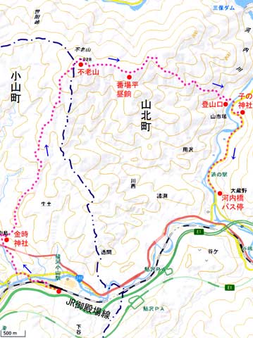 不老山地図