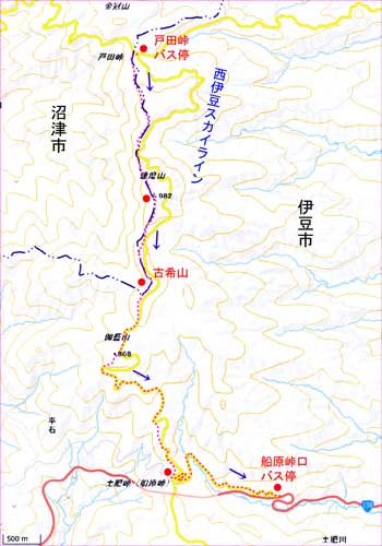 達磨山地図