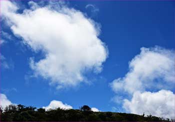 雲湧く