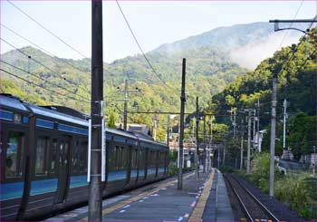 梁川駅にて