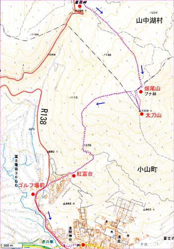 篭坂峠地図