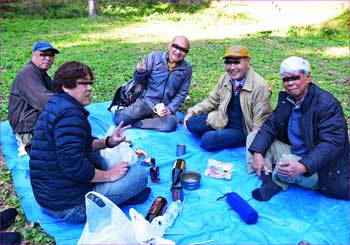 公園裏山で