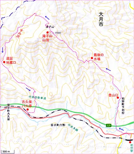 滝子山地図