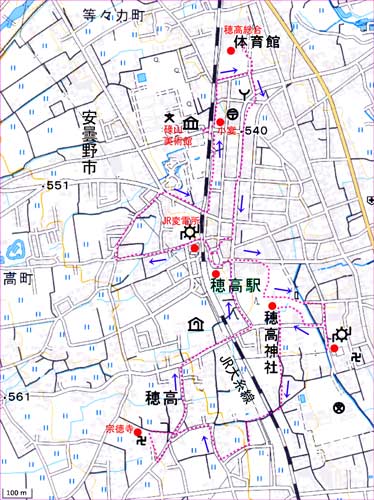 穂高町地図