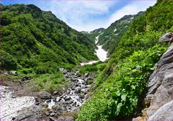 斜面岩場