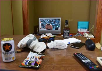 部屋で一杯