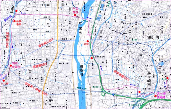茅ヶ崎平塚の地図
