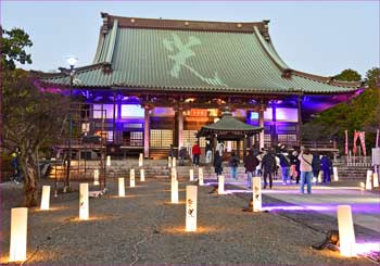 本堂ライトアップ