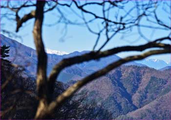 南アルプス見ゆ